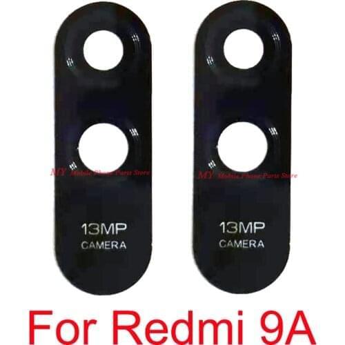 1~50 PCS New For Xiaomi Redmi 9A Rear Camera Glass Lens Cover With Glue Sticker Back Camera Lens Glass Replacement Parts