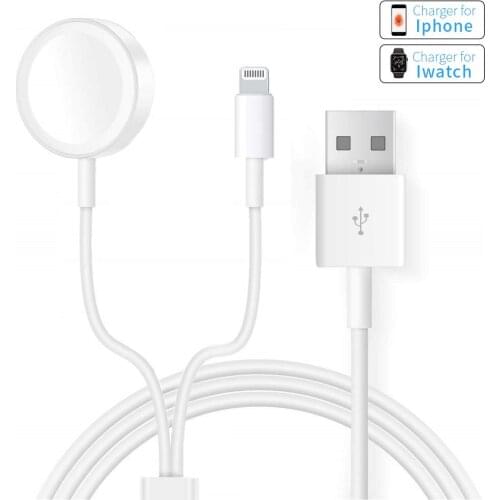 Charger for Apple Watch 1.2m Portable Charging Cable, Compatible iWatch Serie 4/3/2/1, iOS PhoneXR/XS/X/8/7/6