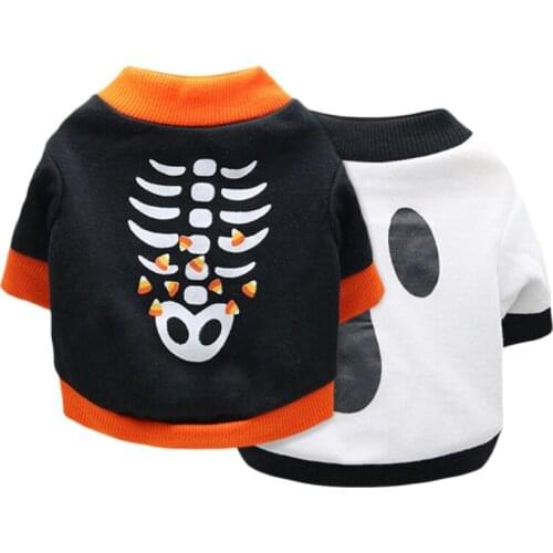Winter Halloween Printed Pets Clothing For Dogs Cats Christmas Dog Clothes For Small Dogs Bulldog Pug Yorkie Clothing Puppy