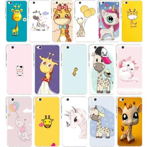 89AA Cartoon giraffe gift Soft Silicone Tpu Cover phone Case for Xiaomi Redmi 4A 4x Note 4 4x case