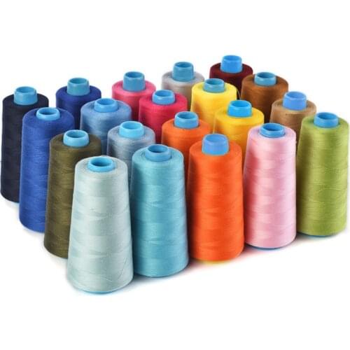 1 Piece Flat Car Sewing Machine Line Fine Line Hand Sewing Line High Speed Polyester Colorful Sewing Thread Sewing Accessories