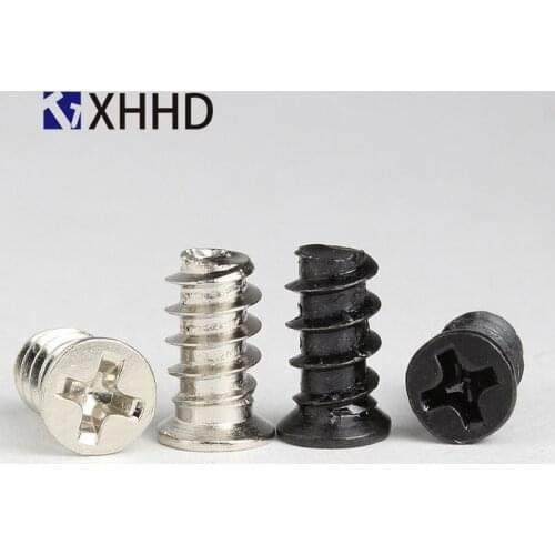 100Pcs M5*8/10/12/15/16mm KB Computer PC Case Cooling Fan Mount Screw Heat Dissipation Fans Screws Fixer