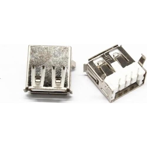 20Pcs AF-90 USB Type A Standard Port Female Solder Jacks Connector PCB Socket USB-A type AF90
