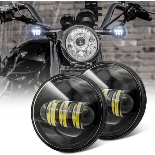 4.5 inch LED Passing Lights for Harley Motorcycle IP67 Waterproof Auxiliary Spot Lamps 1 Pair Motorcycle Parts