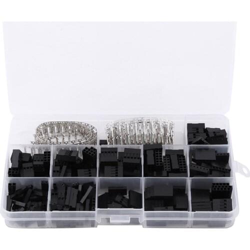 420pcs Male Crimp Pins+Female Pin Connectors Pitch 2.54mm Terminals Set Wire Cable Jumper Pin Header Connector Housing Kit