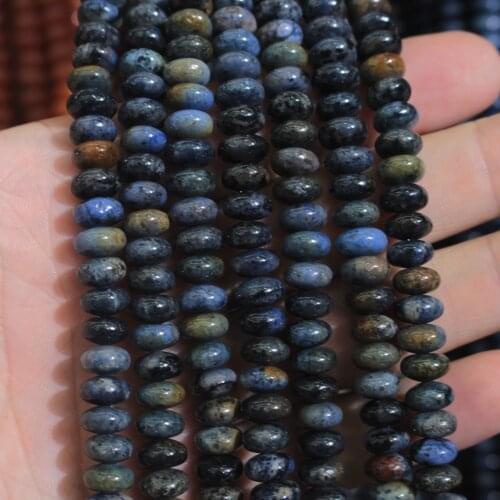 5x8mm rondelle dumortierite beads natural GEM stone beads DIY spacer beads for jewelry making strand 15" wholesale