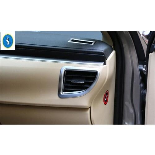 Yimaautotrims Auto Accessory Dashboard Air Conditioning AC Outlet Vent Cover Trim Fit For Toyota Corolla 2014 2015 2016 ABS