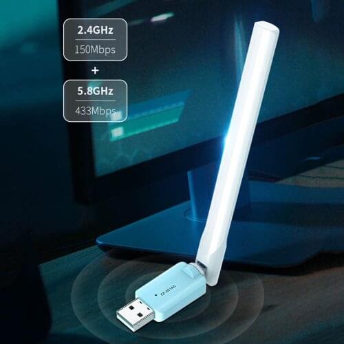 Wireless Network Card USB Driver-Free 600Mbps Dual-Band Antenna Wifi Receiver Network Card With 3dBi Antenna Support Analog AP