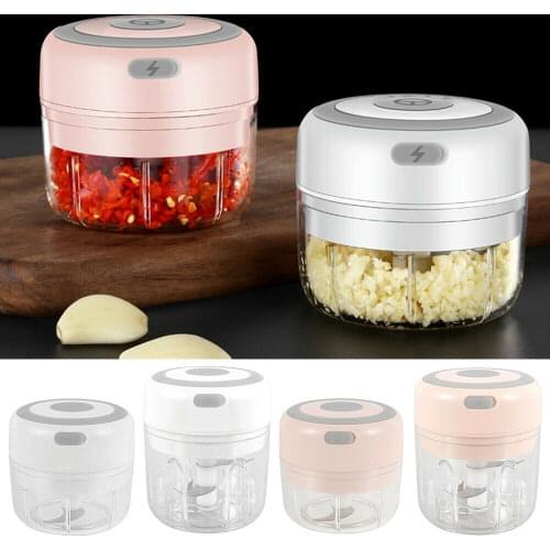 Wireless Electric Garlic Press Vegetable Food Chopper Grinder Masher 100/250ml Rechargeable Meat Garlic Grinder Choppers Presser