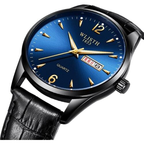 Trendy Mens Watch Business Casual Luminous Quartz Male Watch Waterproof Leather Belt Wrist Watch Men Clock Ofertas Relampago