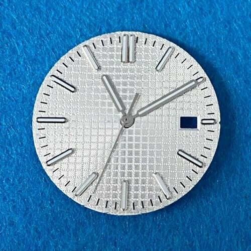 31.8mm Watch Dial + Watch Hands Green Luminous Watch Accessories Suitable for NH35 Movement