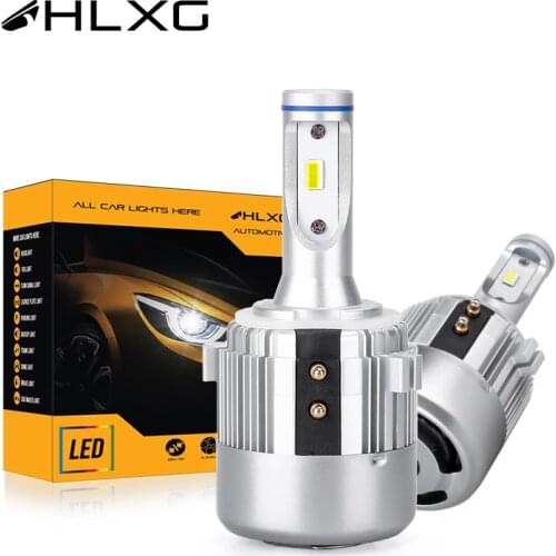HLXG 20000LM H7 LED bulbs Car headlight Canbus 120W blub h7 Adapter Bright 6000K White 2pcs For Volkswagen Golf GTi Passat MK7