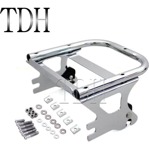 Chrome Motorcycle Detachable Mounting Luggage Rack For Harley Touring Custom Road King FLHR FLHT FLHX 1997-2008