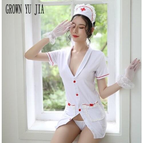 Intimate White Nurse Cosplay Underwear Dress Sexy Costume Short Skirt Set Porno Role Play Lingerie Women Erotic Nurse Uniform