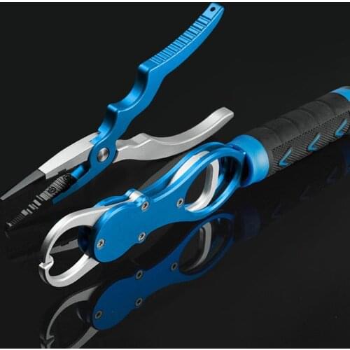 Best Aluminum Alloy Fishing Pliers Grip Set Fishing Tackle Gear Hook Recover Cutter Line Split Ring Fishing Accessories Tool