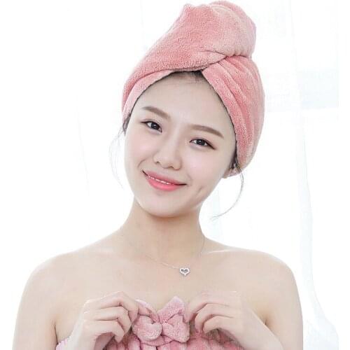 Magic Quick Dry Hair Hat Women Bathroom Super Absorbent Microfiber Bath Towel Hair Dry Cap Drop Shipping With Real