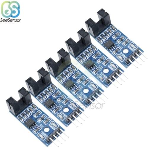 5Pcs Speed Sensor Module Slot-type IR Optocoupler LM393 For Arduino Groove Coupler Sensor 3.3V-5V Connect Relay Buzzer Module