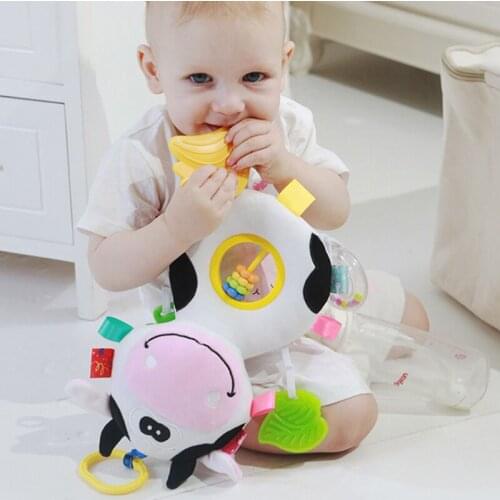 Cartoon Baby Toys 0-12 Months Bed Stroller Baby Mobile Hanging Rattles Newborn Plush Infant Toys for Baby Boys Girls Gifts