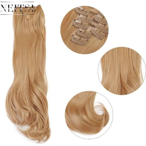 Neitsi 20'' 7Pcs/Set Curly Clip in Synthetic Hair Extensions27