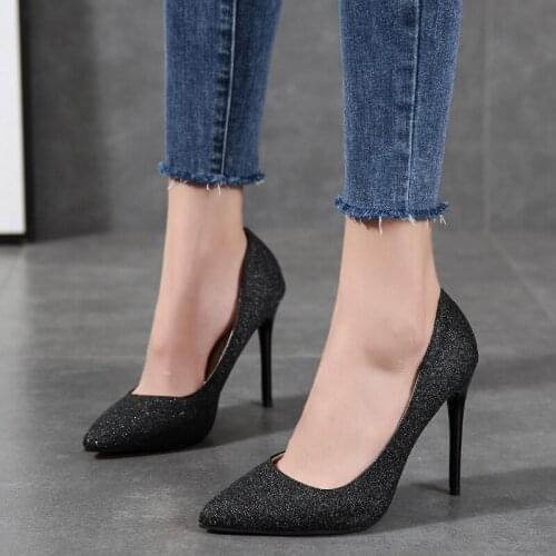 2021 New High Heels Women Pumps High Heel Shoes Stiletto Woman Party Wedding Shoes Kitten Heels Plus Size Ladies Dress Shoes Hot