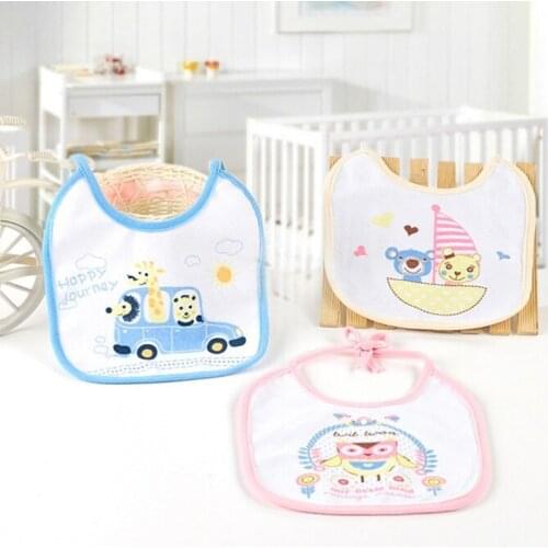 New cute cotton Baby bibs Infant saliva towels Burp Cloths funny Baby Infants Waterproof bib 32% off