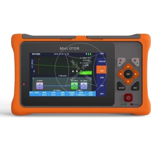 Touch Screen Pro MINI OTDR 1310/1550nm 24/22dB Fiber Optic Reflectometer VFL OLS OPM Event Map Ethernet Cable Tester Equipment