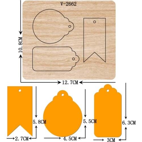 New card wooden dies cutting dies for scrapbooking Multiple sizes V-2662