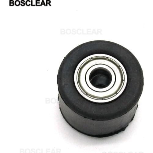 Durable Hard Rubber Iron Roller Pulley Chain Sprockets Part 8mm Tensioner Wheel For Off Road Motorcycle Tire Bearing Accessories