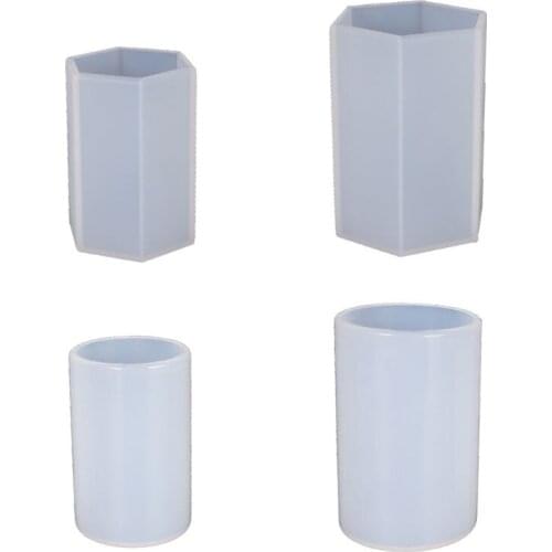 DIY Crystal Epoxy Mold UV Resin Dried Flower Decoration Hex Cylindrical Mold