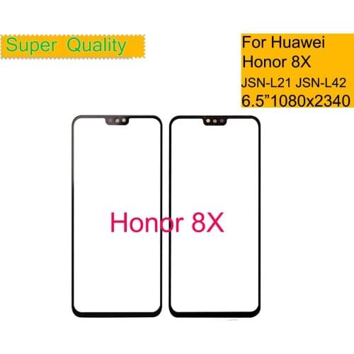 10Pcs/lot For Huawei Honor 8X JSN-AL00 JSN-AL00a Touch Screen Touch Panel Front Outer Glass For Honor 8X LCD Glass Lens