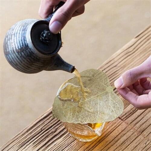 Tea Infuser Metal Tea Strainer For Gongfu Tea Accessories Filter Tools Creative Kitchen Mesh Leaf Shape Stainless Steel