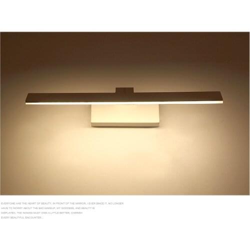 Modern Stainless Steel LED front mirror light bathroom cabinet dressing make up wall lamps 25/40/55/70/105cm 3/5/7/9/15W Novelty