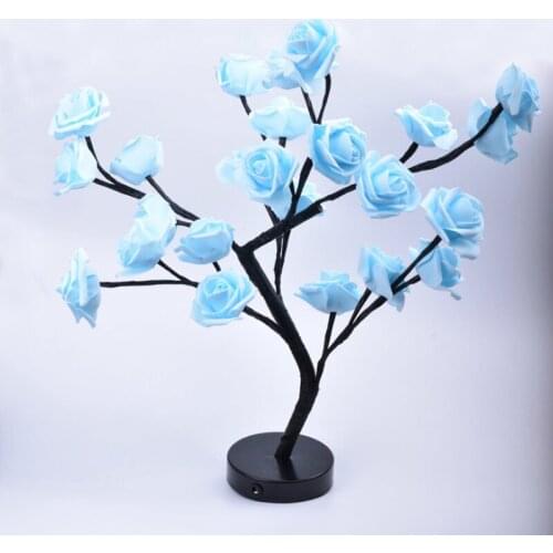 Fast Shipping LED Lamp Rose Flower Small Table Lamp Tree Lamp Room Living Room Interior Bedroom Layout Small Night Light Romanti