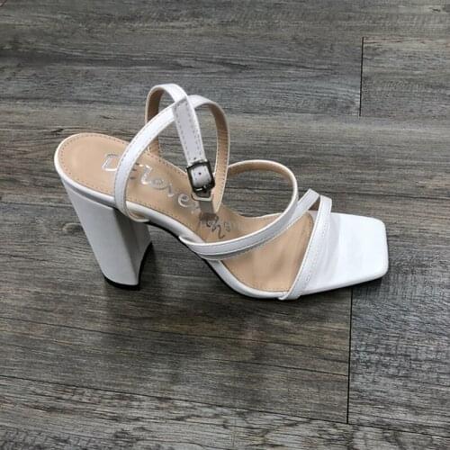 Block Heel Women Shoes Zapatos De Mujer Sandalias De Tacon Shoes Sandals Women High Heels Women White Pink Beige sandals women