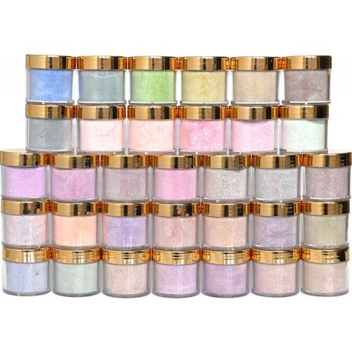 1Oz/Bottle 30 Nude Color 2 in 1 Nail Acrylic Pigment For Fast Drying Manicure Nail Art Decoration Dipping Glitter Powder TG#21