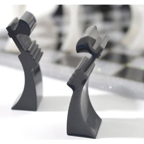 2Pcs 3D Chess Pieces Resin Casting Molds Kit 3D Chess Checker Epoxy Mold International Chess Molds Kit Resin Art Crafts