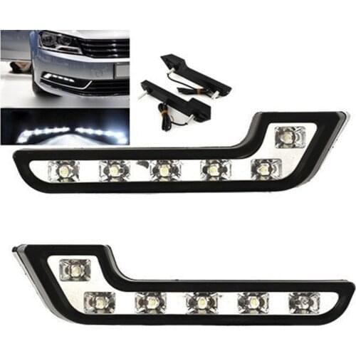 2Pcs 6LED Super White Low Consumption Ultra Long Lifespan Car Driving Lamp Fog 12V DRL Daytime Running Bright Light#264520