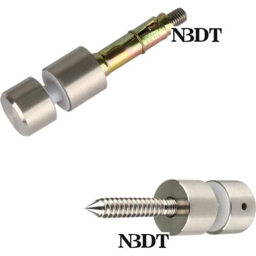 4Pcs Solid 304 Stainless Steel Stair Glass Guard Panel Handrail Sign Stand off Spacer Sleeve Anchor For Wooden Concrete Step