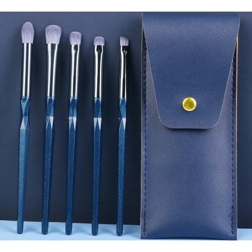 5PCS Eyeshadow Makeup Brush Soft Hair Beauty Tool Portable Eye Shadow Brush Eyebrow Brush Cosmetic Brush Eye Makeup Set With Bag