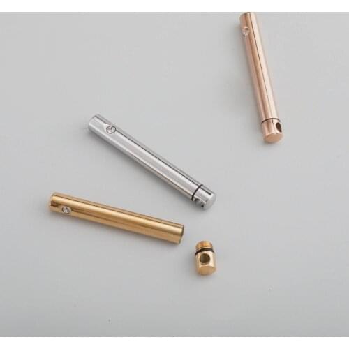 5x45MM Stainless Steel Rose Gold Silver Plated Perfume Container Vial Wish DIY Pendant Charm 1800512