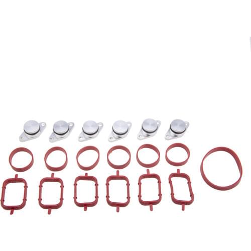 6X33mm / 6x22mm Auto Replacement Parts for BMW M57 Swirl Blanks Flaps Repair Delete Kit with Intake Gaskets Key Blanks