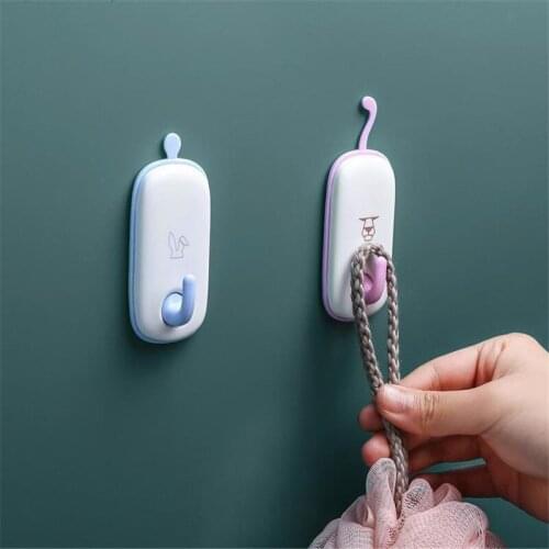 6Pc/Set Creative Animal Cute Cartoon Kitchen Wall Hooks key Clothes Home Decor Holder Wall Hanger Coat Towel Hat Scarf Hook