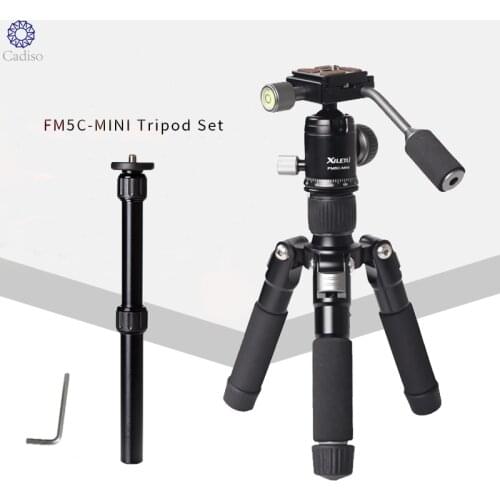 Cadiso XILETU FM5C-MINI Aluminum Stable Tabletop Stand Desktop Mini Smartphone Tripod with Ball Head for Digital Camera Phone