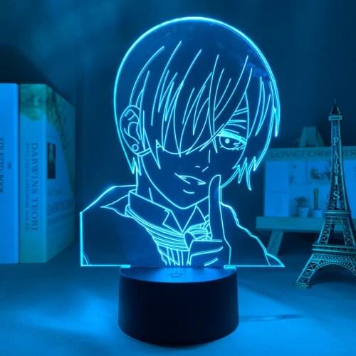 Black Butler Led Night Light for Kids Bedroom Decor Nightlight Birthday Gift Anime Gadget Room Table Lamp Ciel Phantomhive