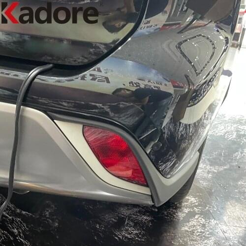 Rear Fog Light Lamp Cover Trim For Toyota Highlander Hybrid 2021 2022 ABS Chrome Tail Foglight Foglamp Frame Car Styling 2pcs