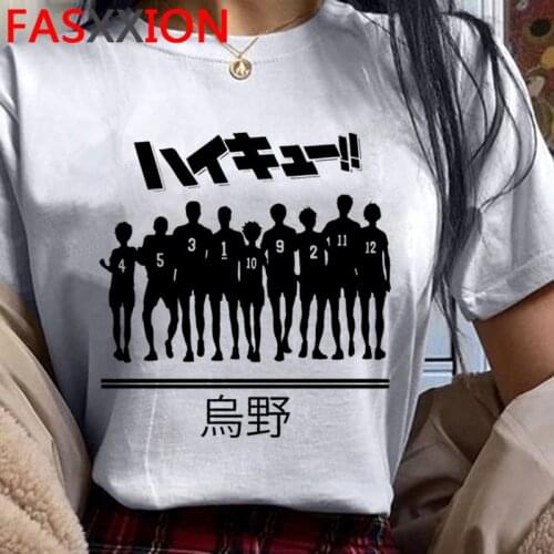 Haikyuu tshirt men ulzzang kawaii harajuku vintage grunge tshirt top tees white t shirt plus size