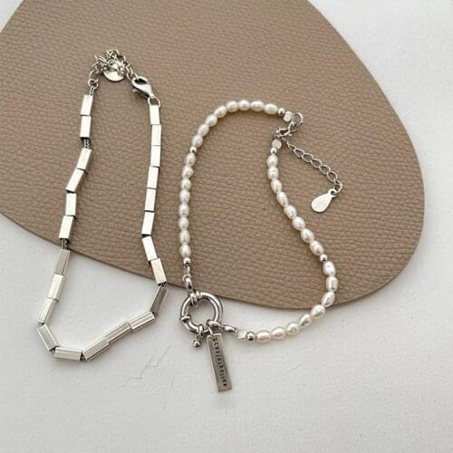 Minar French Silver Color Beaded Chains Bracelet for Women Toggle Clasp Imitation Pearls Charm Bracelets Minimalist Jewelry