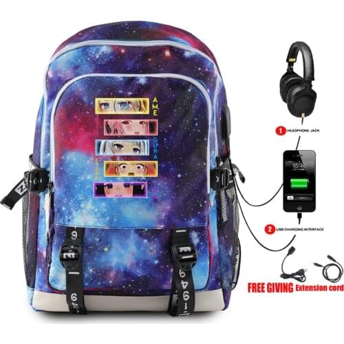 2021 3D Hololive English Neon Amelia Calliope Gura Kiara Ina'nis Merch Men Women Backpack School Bag Laptop USB Travel Backpack