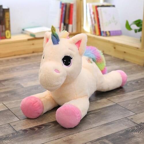 Stuffed Animal Baby Dolls Kawaii Cartoon Rainbow Unicorn Plush toys Kids Present Toys Children Baby Birthday Gift