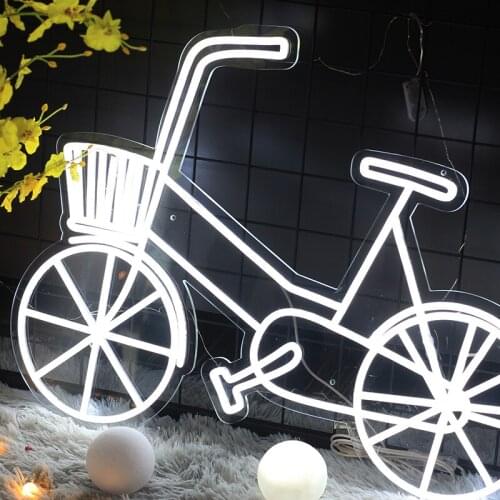 Neon sign Custom Waterproof Flex Neon Visual Art Bar Pub Club Acrylic Wall Hanging Flexible Sign decoration Bike shape neon